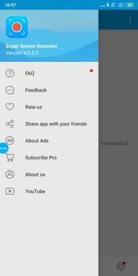 Super Screen Recorder android App screenshot 3